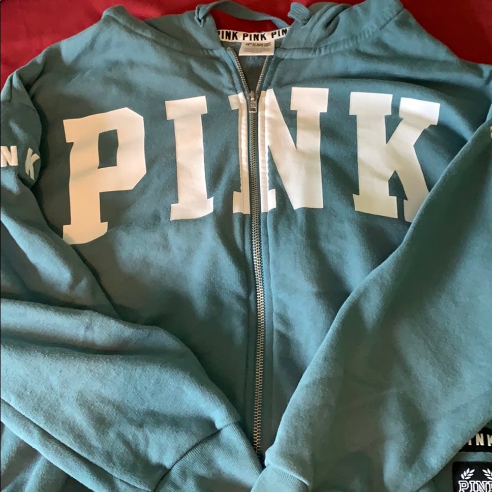 PINK blue hoodie
